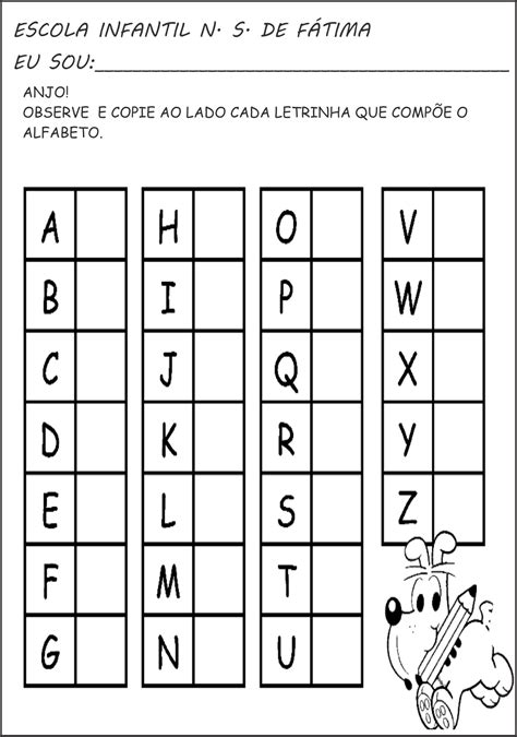 alfabeto para copiar e imprimir - alfabeto letra por para imprimir